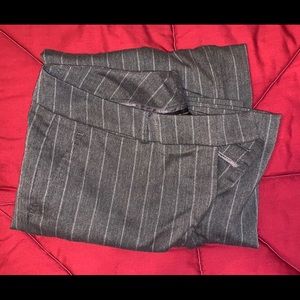 Woman’s pinstriped trousers